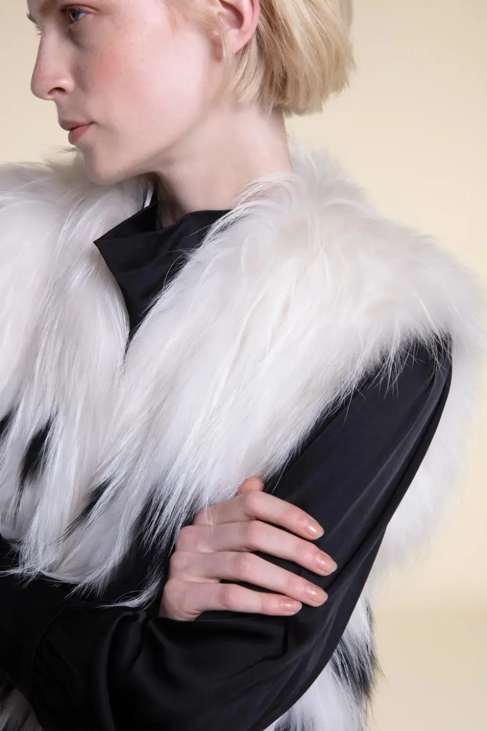 Real fox fur gilet