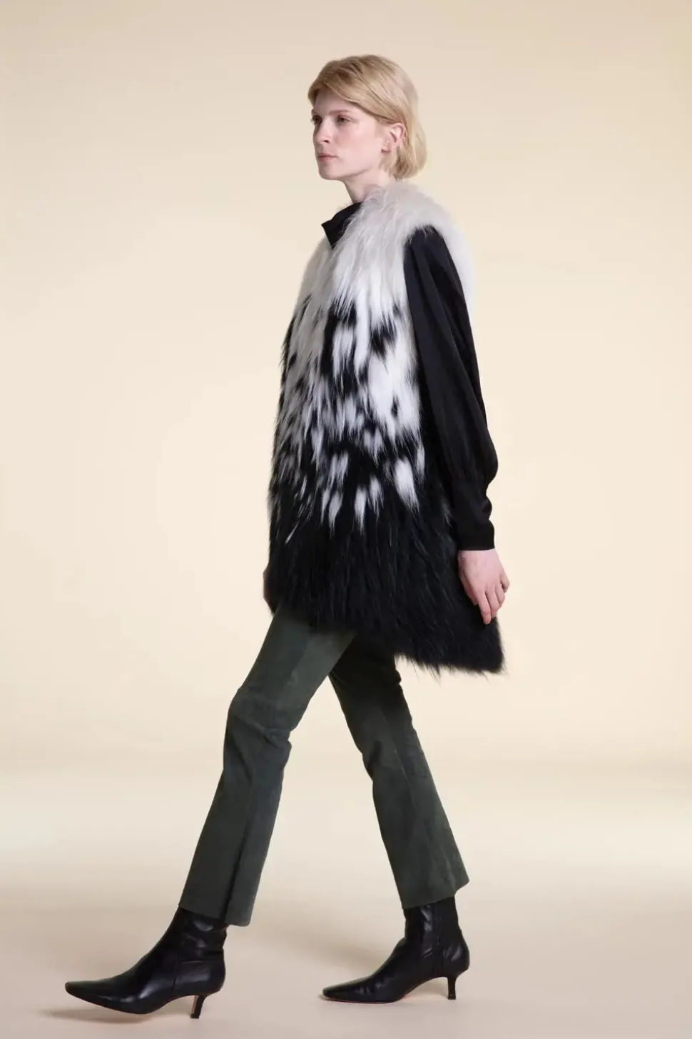 Real fox fur gilet
