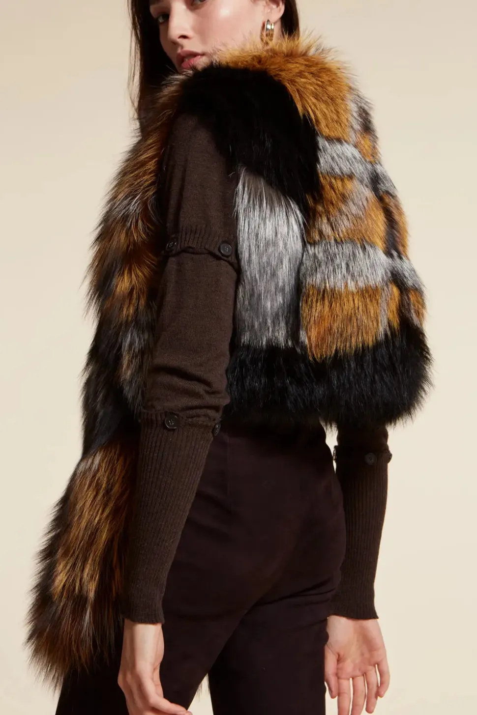 Real fox fur shawl