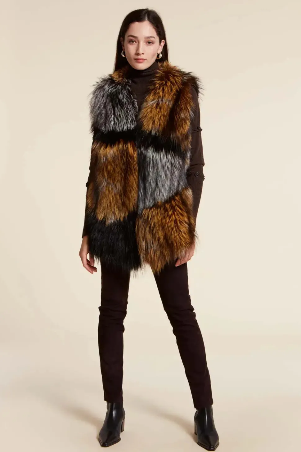 Real fox fur shawl