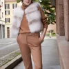 Real fox fur vest