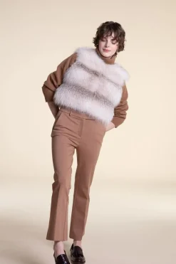 Real fox fur vest