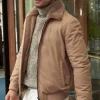 Real fur bomber jacket
