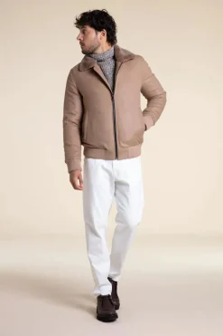 Real fur bomber jacket