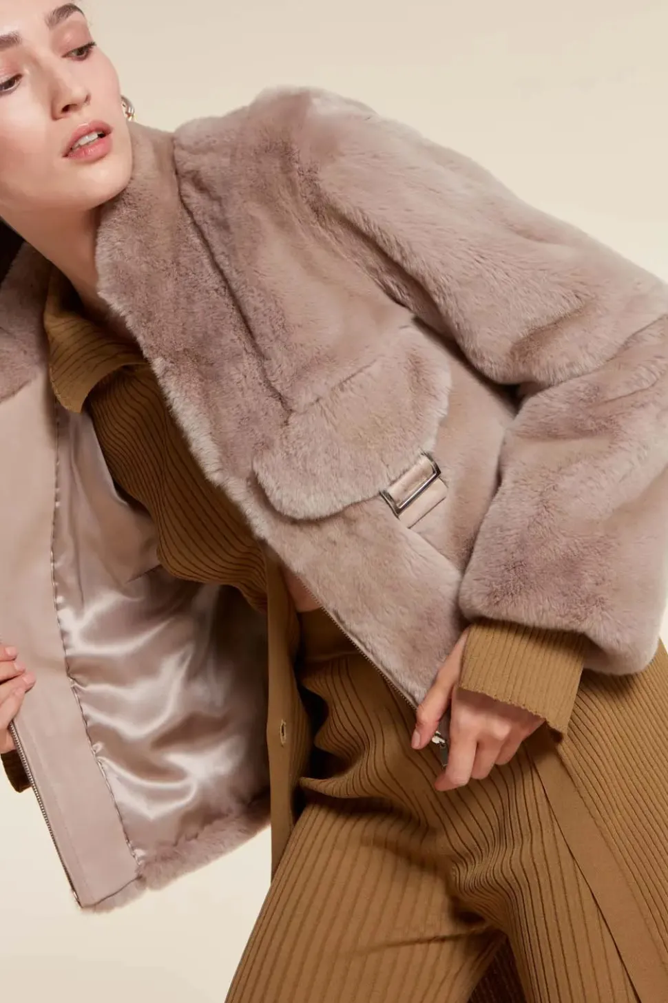 Real fur jacket