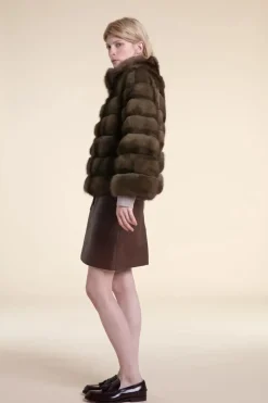 Real russian sable fur coat