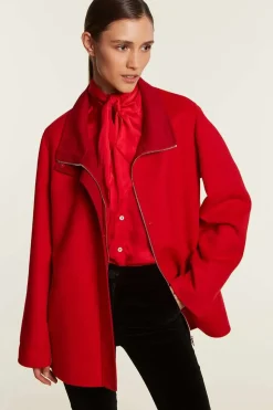 Red cashmere jacket