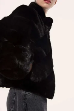 Reversible mink jacket