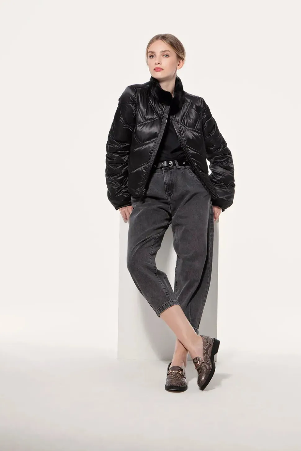 Reversible mink jacket