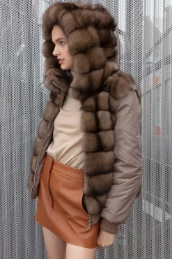 Russian sable fur jacket