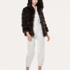 Russian sable hooded jacket