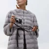 Saphire mink jacket neckless