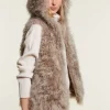 Shearling vest womens