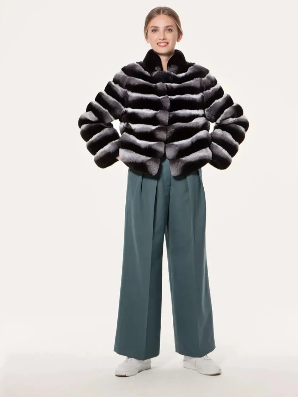Short chinchilla jacket