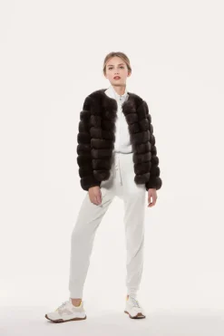Short russian sable jacket