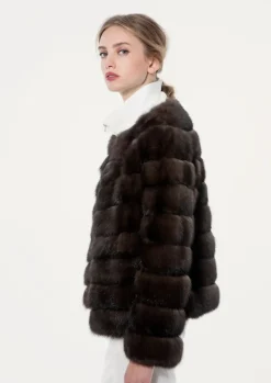 Short russian sable jacket