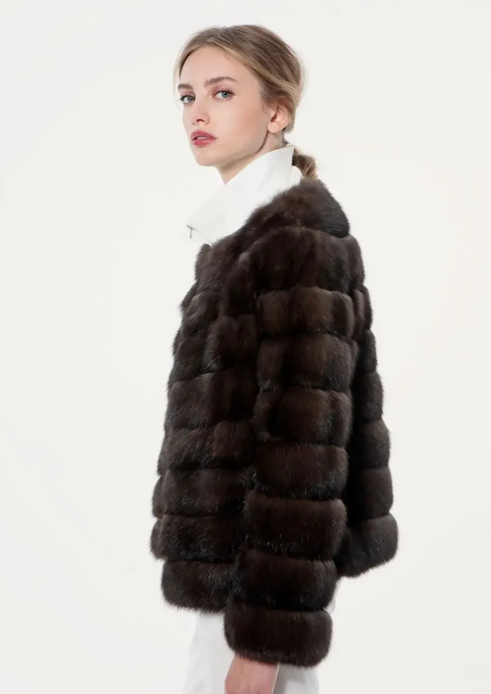 Short russian sable jacket