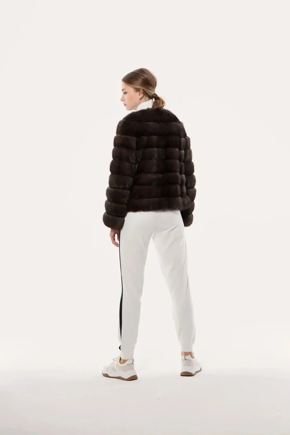 Short russian sable jacket