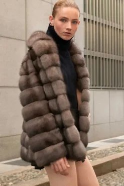 Short sable jacket
