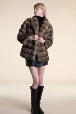 Short sable jacket