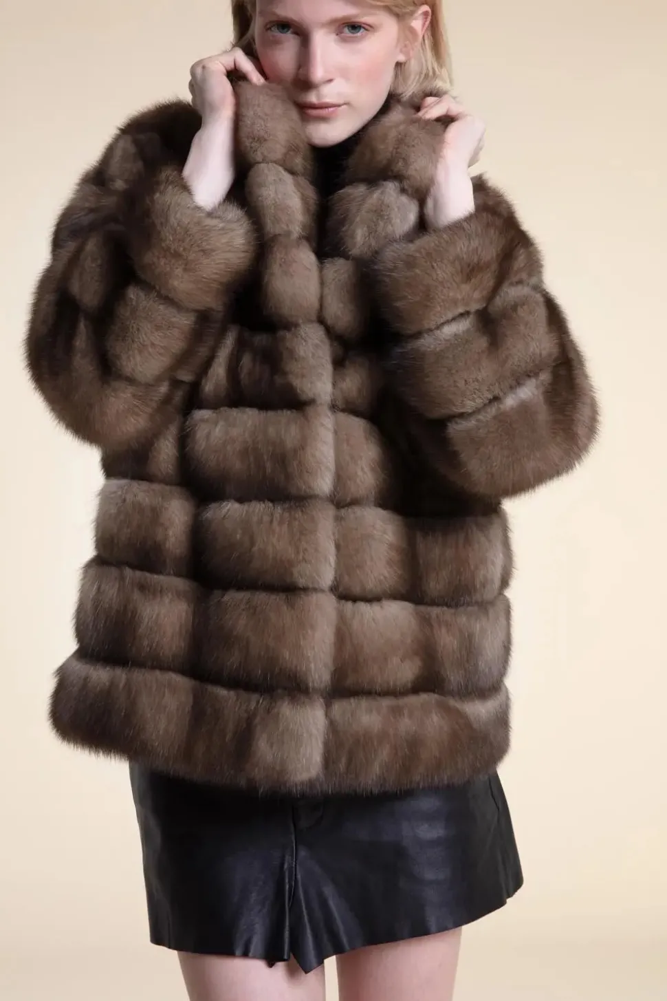 Short sable jacket