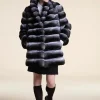 Women chinchilla coat