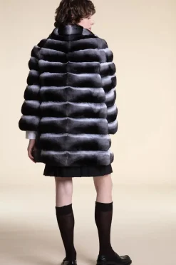 Women chinchilla coat