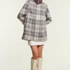 Womens jacket with mink fur collar