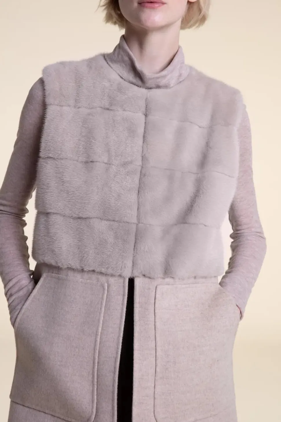 Womens mink fur vest